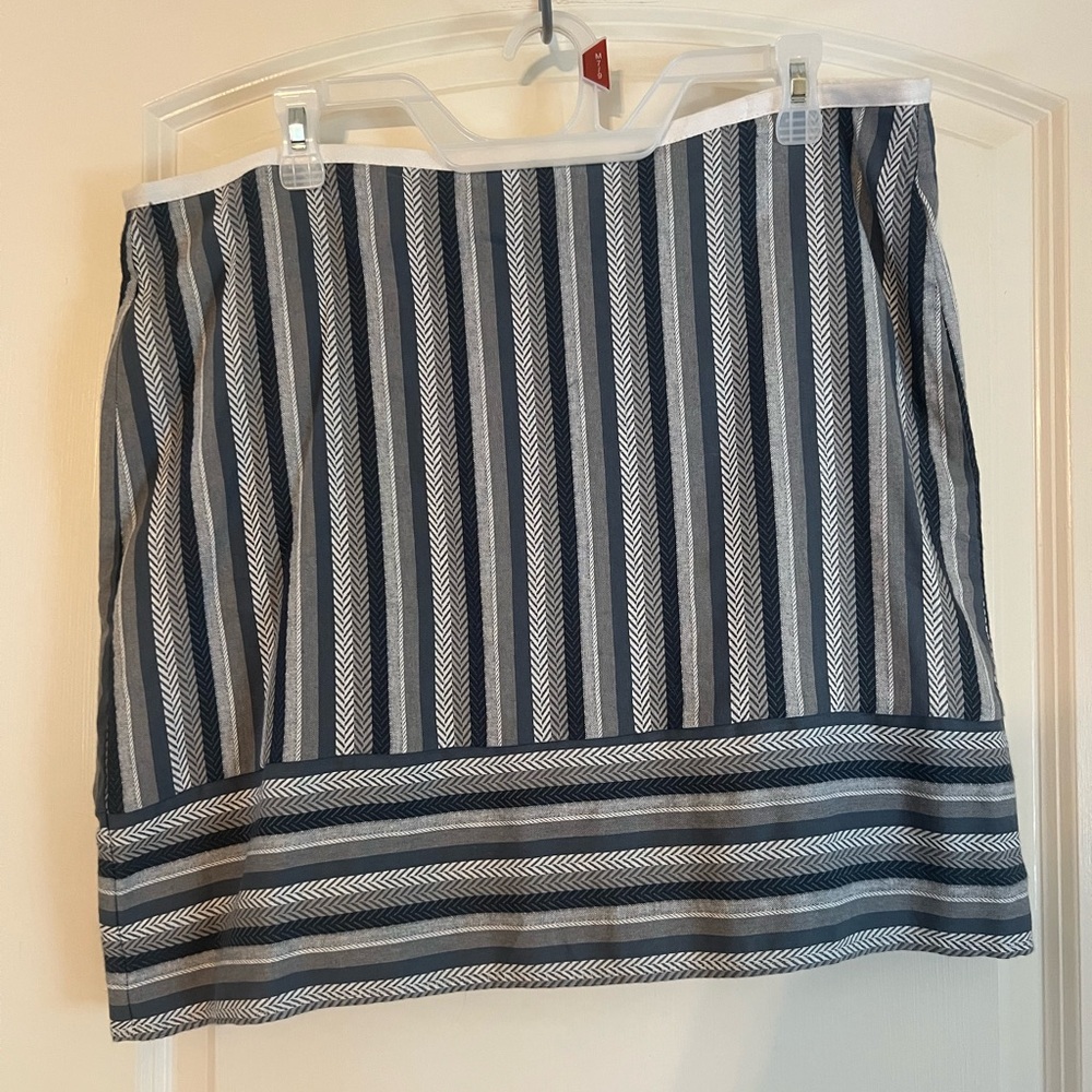 LOFT Striped Blue Skirt